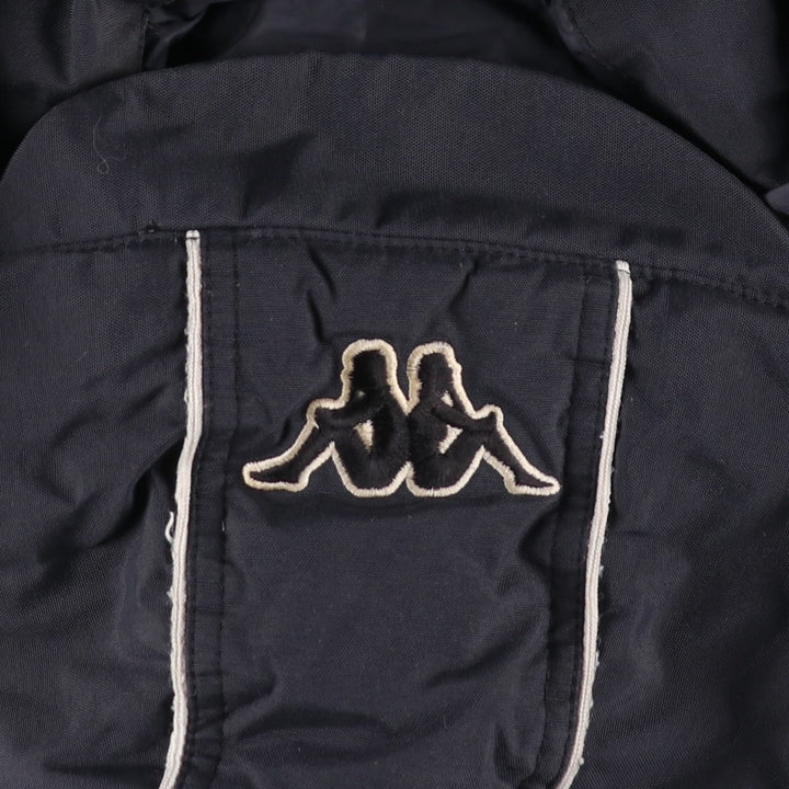 Vintage 90'S Kappa down parka, men's size XL Nylon black type Vintage Second Hand