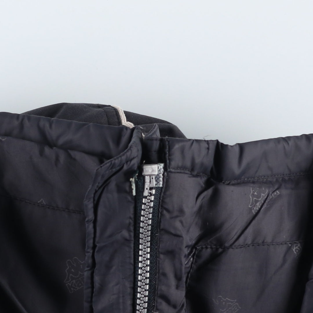 Vintage 90'S Kappa down parka, men's size XL Nylon black type Vintage Second Hand