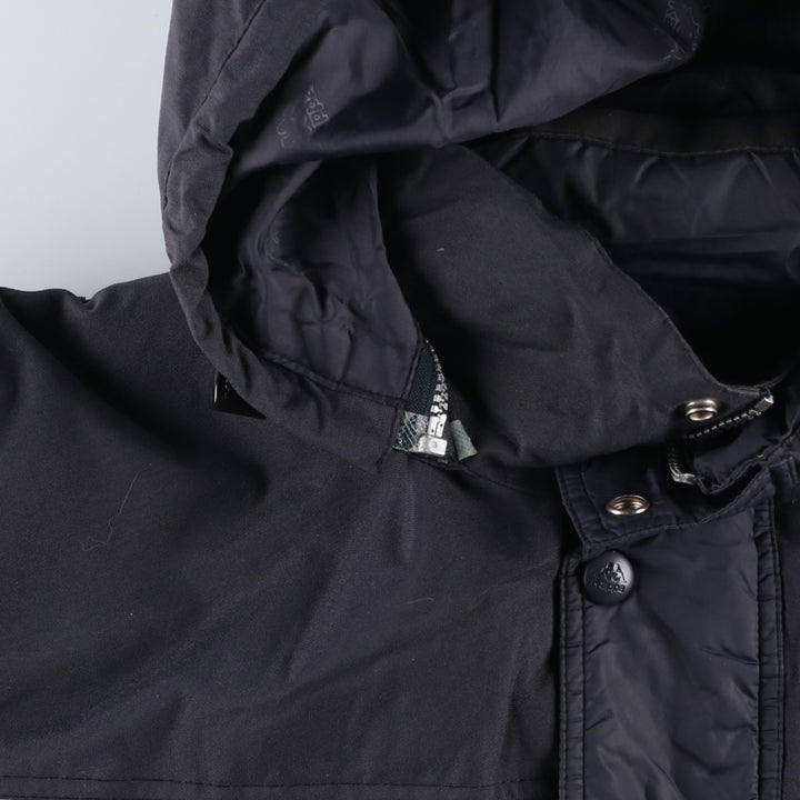 Vintage 90'S Kappa down parka, men's size XL Nylon black type Vintage Second Hand
