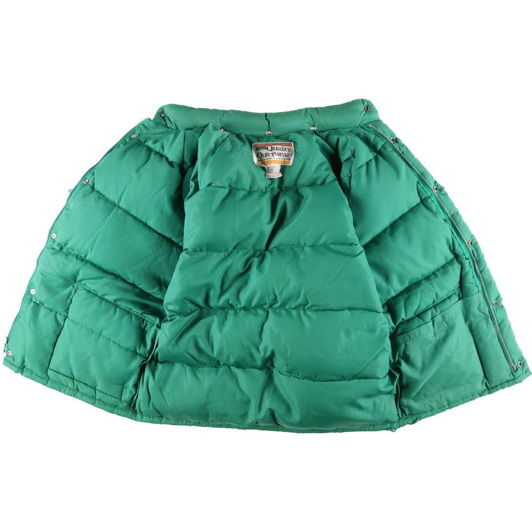 Montgomery Ward Vintage Men's Down Jacket, Size L Nylon green type Vintage Second Hand