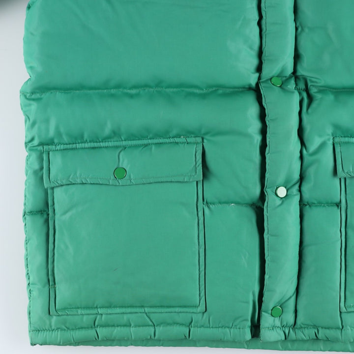 Montgomery Ward Vintage Men's Down Jacket, Size L Nylon green type Vintage Second Hand