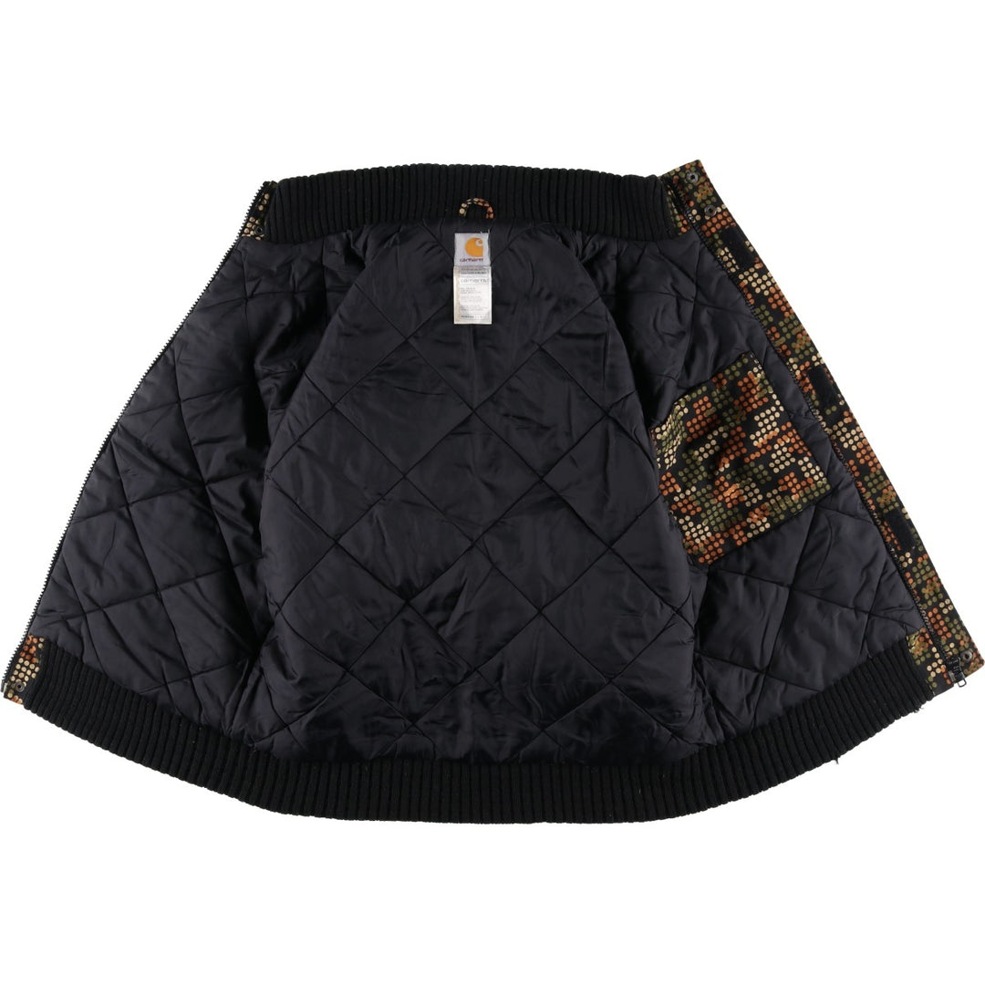 Carhartt All-Over Dot Pattern Padded Work Blouson, Men's Size Small Nylon black type Vintage Second Hand