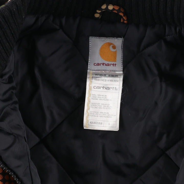 Carhartt All-Over Dot Pattern Padded Work Blouson, Men's Size Small Nylon black type Vintage Second Hand