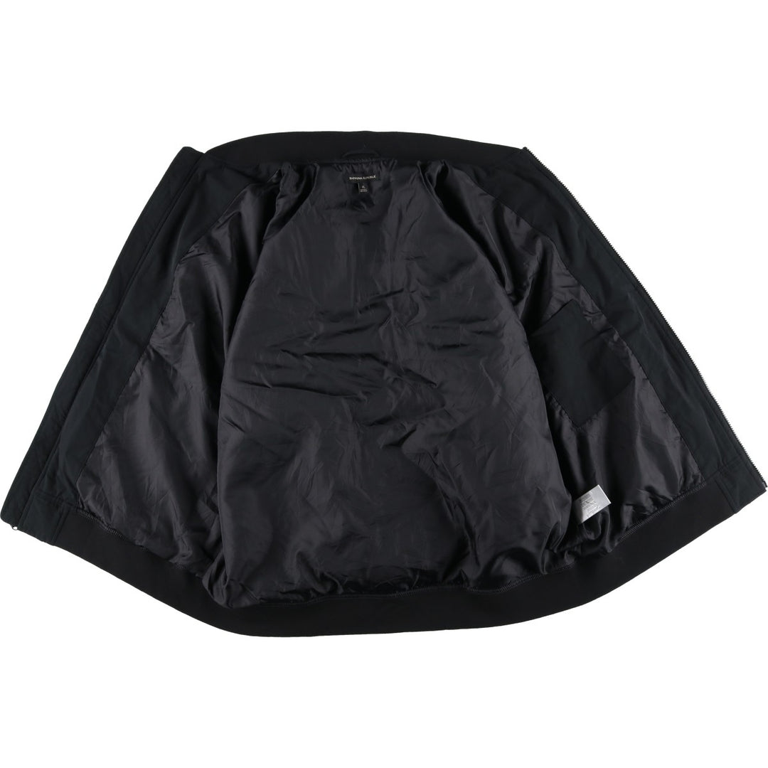 2000'S Banana Republic padded puffer jacket, men's size XL polyester black type Vintage Second Hand
