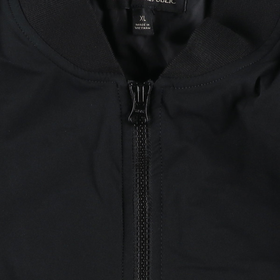 2000'S Banana Republic padded puffer jacket, men's size XL polyester black type Vintage Second Hand