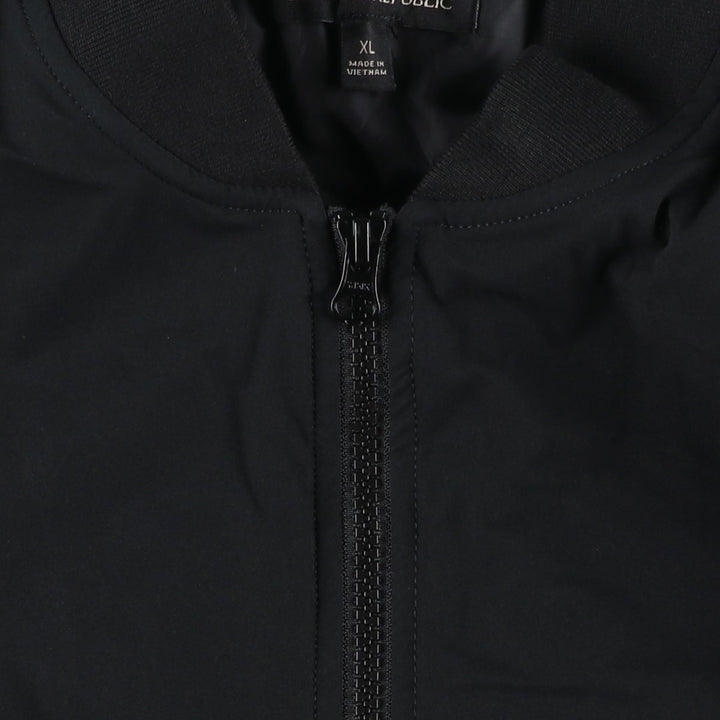 2000'S Banana Republic padded puffer jacket, men's size XL polyester black type Vintage Second Hand