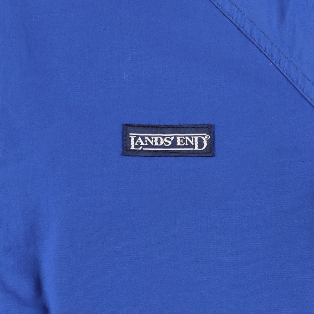 Vintage 80s-90'S Lands' End padded puffer jacket, made in the USA, size L, men's Nylon blue type Vintage Second Hand