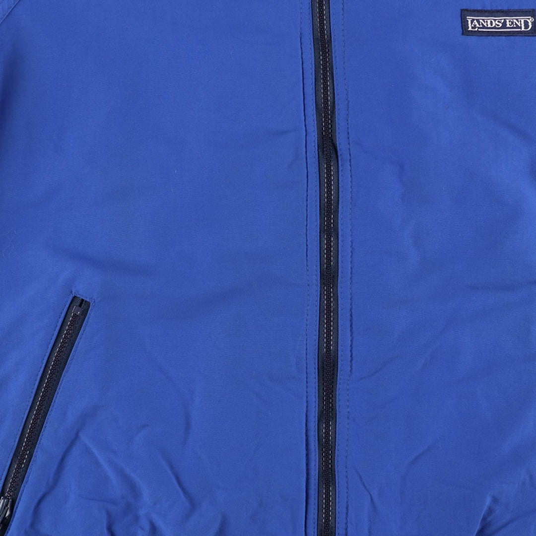 Vintage 80s-90'S Lands' End padded puffer jacket, made in the USA, size L, men's Nylon blue type Vintage Second Hand
