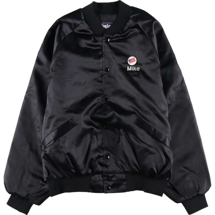 Vintage King Louie Stars and Stripes Nylon Stadium Jacket with Badge, Made in USA, Men's XL Nylon black type Vintage Second Hand