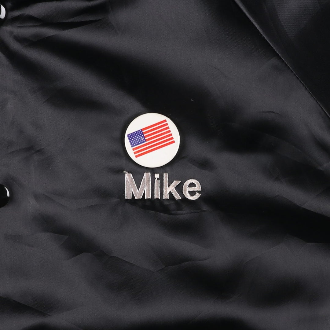 Vintage King Louie Stars and Stripes Nylon Stadium Jacket with Badge, Made in USA, Men's XL Nylon black type Vintage Second Hand