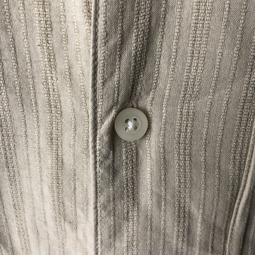 GEOFFREY BEENE Short Sleeve Open Collar Silk Shirt, Box Shirt, Men's XL silk Beige type Vintage Second Hand