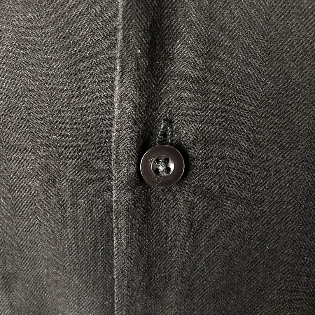 Tommy Bahama Original Fit Herringbone Short Sleeve Open Collar Silk Shirt, Men's XL silk black type Vintage Second Hand