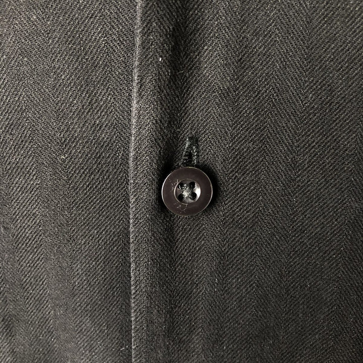 Tommy Bahama Original Fit Herringbone Short Sleeve Open Collar Silk Shirt, Men's XL silk black type Vintage Second Hand
