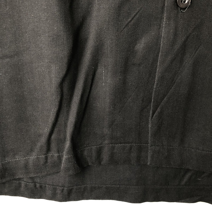 Tommy Bahama Original Fit Herringbone Short Sleeve Open Collar Silk Shirt, Men's XL silk black type Vintage Second Hand