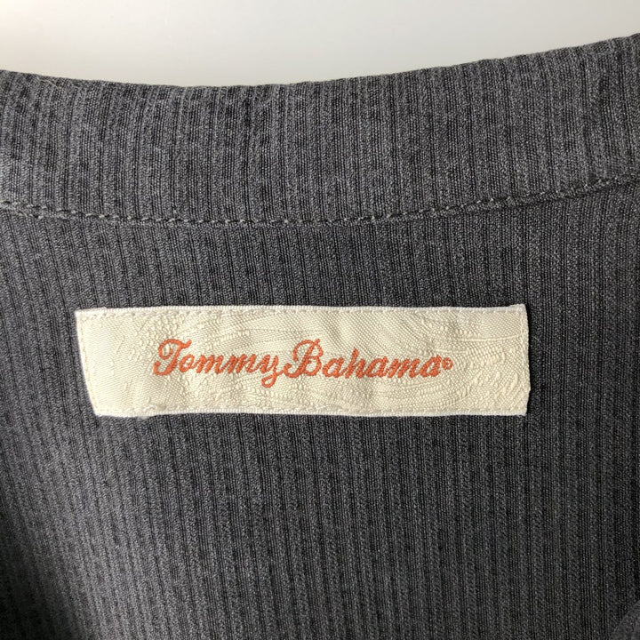 Tommy Bahama short sleeve open collar silk shirt, box shirt, men's size L silk black type Vintage Second Hand