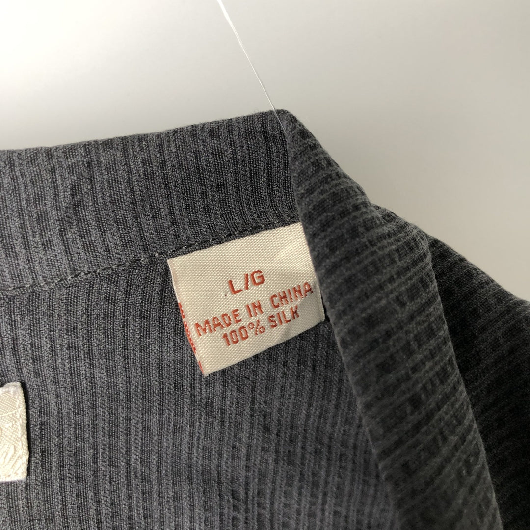 Tommy Bahama short sleeve open collar silk shirt, box shirt, men's size L silk black type Vintage Second Hand