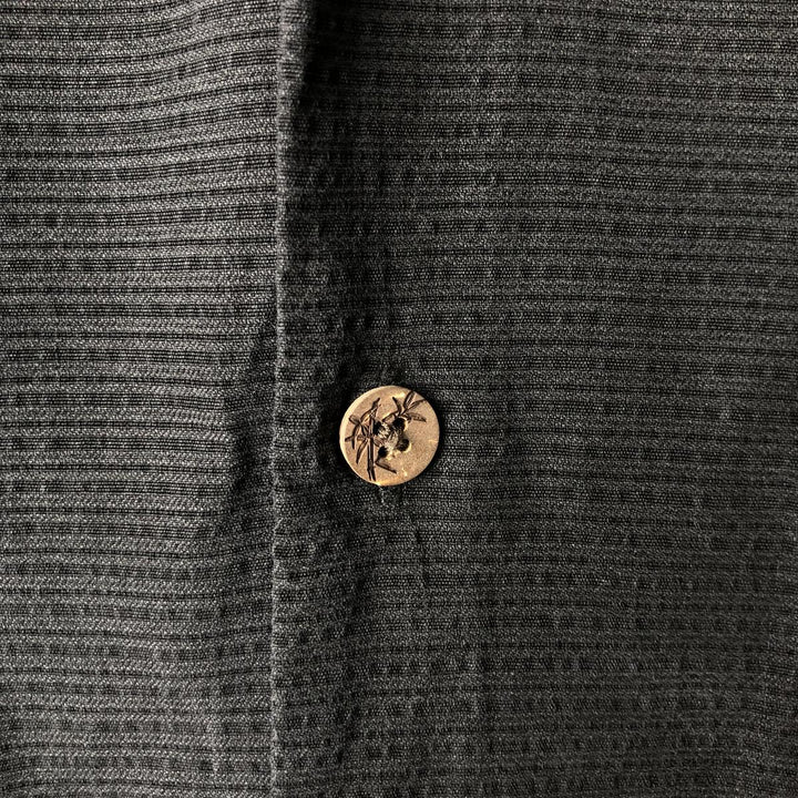 Tommy Bahama short sleeve open collar silk shirt, box shirt, men's size L silk black type Vintage Second Hand