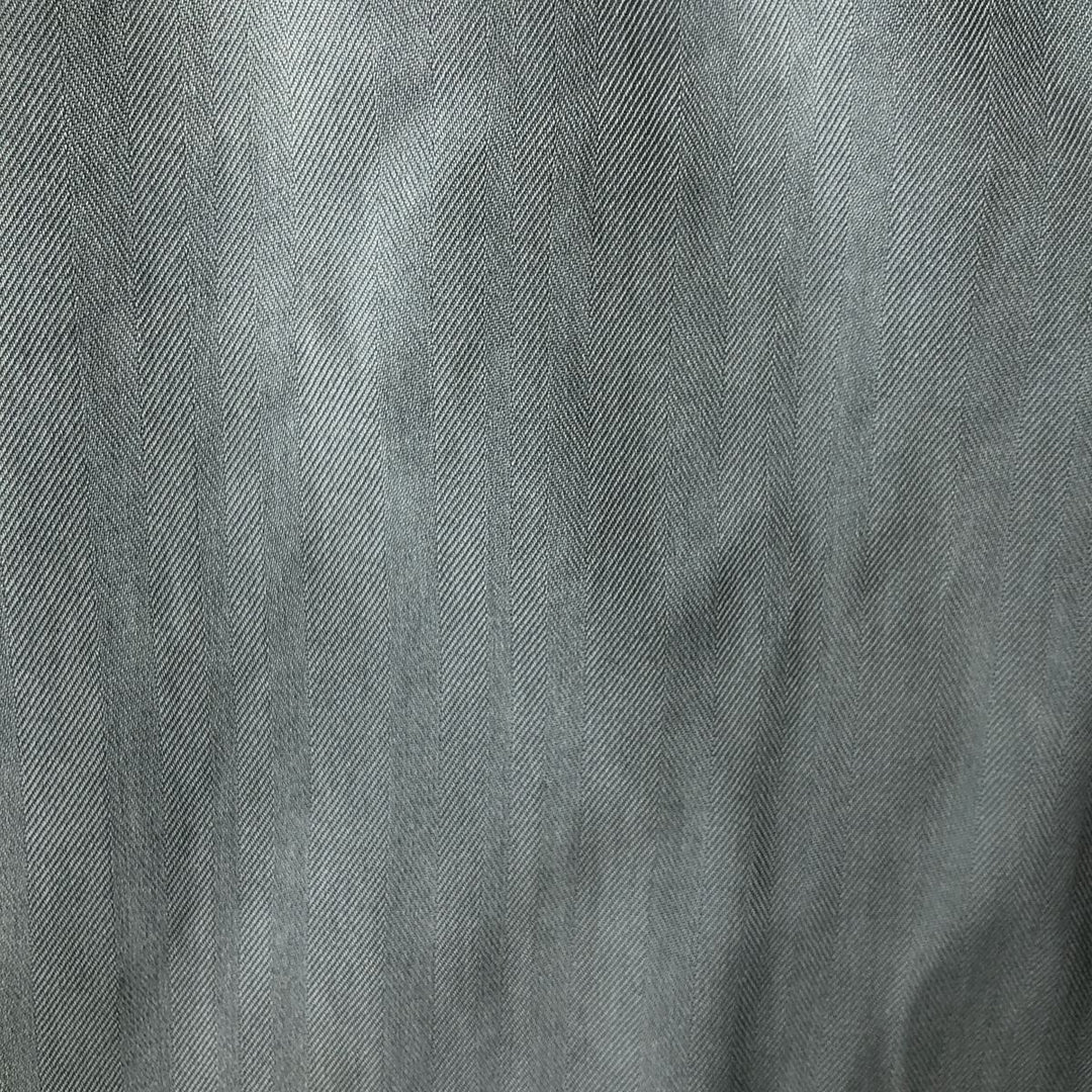 JOS.A.BANK Herringbone Short Sleeve Open Collar Silk Shirt, Men's Size L silk Blue type light blue Vintage Second Hand