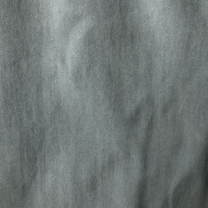 JOS.A.BANK Herringbone Short Sleeve Open Collar Silk Shirt, Men's Size L silk Blue type light blue Vintage Second Hand
