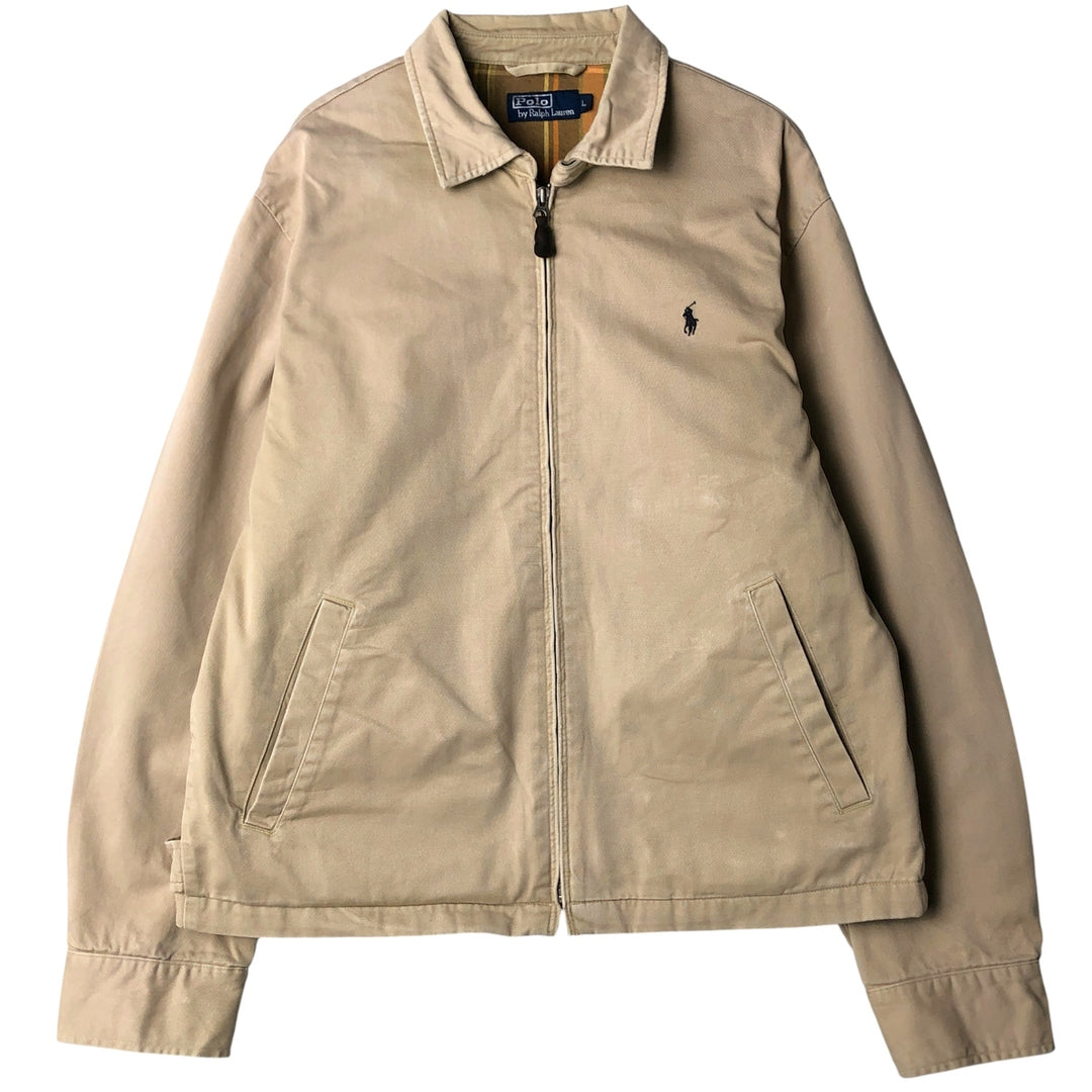 Ralph Lauren POLO by Ralph Lauren Swing Top Sports Jacket Men's L size cotton Beige type Vintage Second Hand