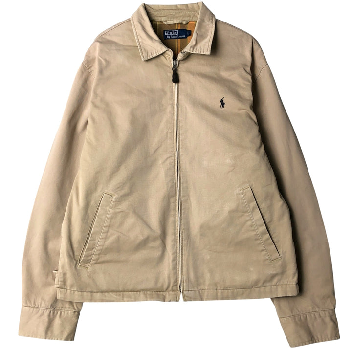 Ralph Lauren POLO by Ralph Lauren Swing Top Sports Jacket Men's L size cotton Beige type Vintage Second Hand