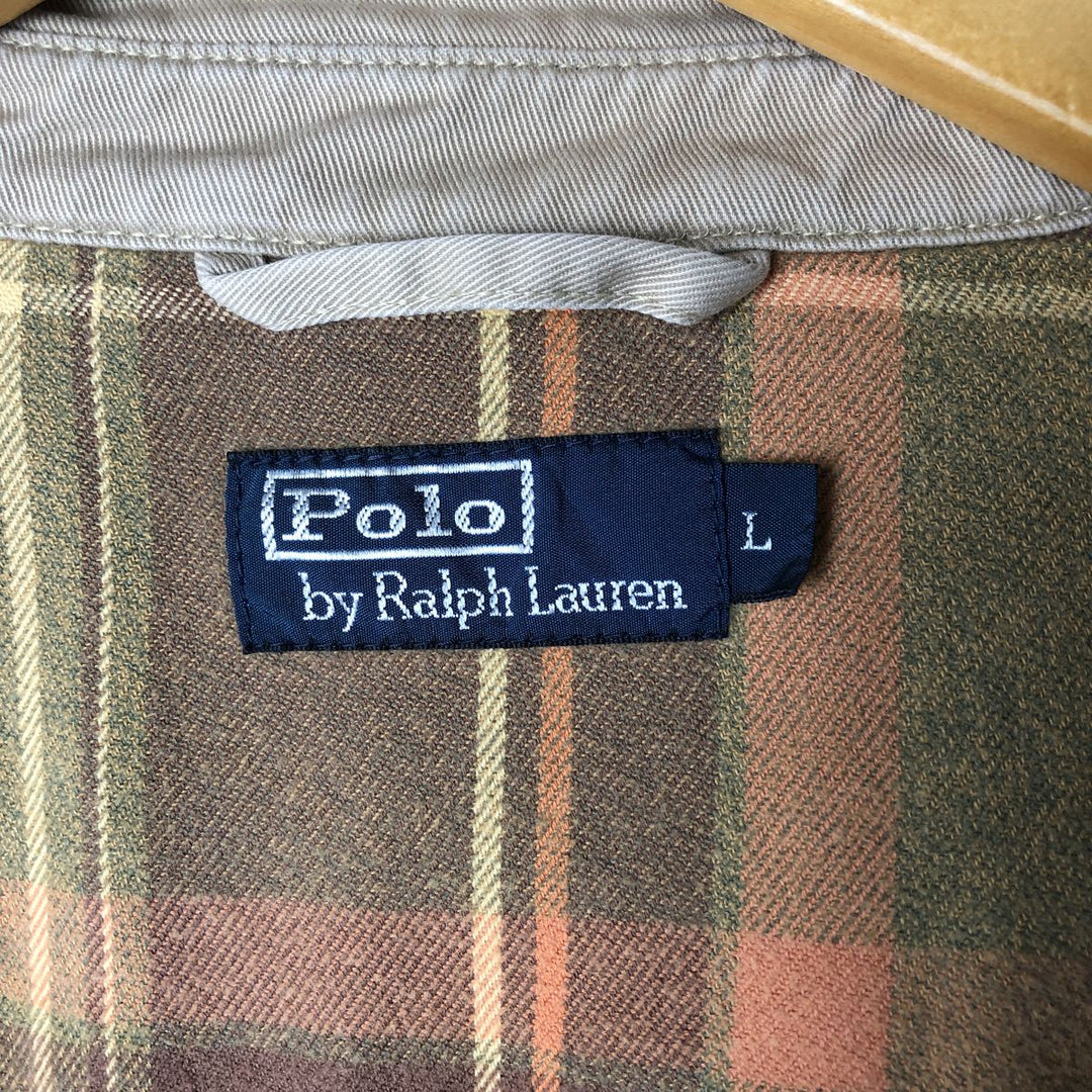 Ralph Lauren POLO by Ralph Lauren Swing Top Sports Jacket Men's L size cotton Beige type Vintage Second Hand