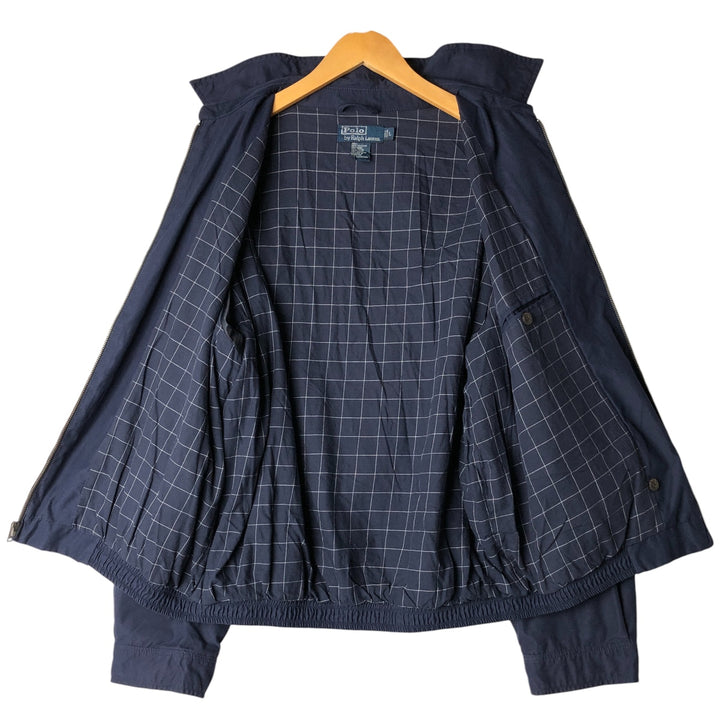 Ralph Lauren POLO by Ralph Lauren Swing Top Sports Jacket Men's L size polyester navy blue type Vintage Second Hand