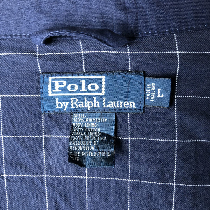 Ralph Lauren POLO by Ralph Lauren Swing Top Sports Jacket Men's L size polyester navy blue type Vintage Second Hand