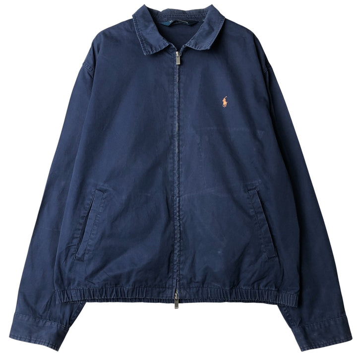 Ralph Lauren POLO by Ralph Lauren Swing Top Sports Jacket Men's L size cotton navy blue type Vintage Second Hand