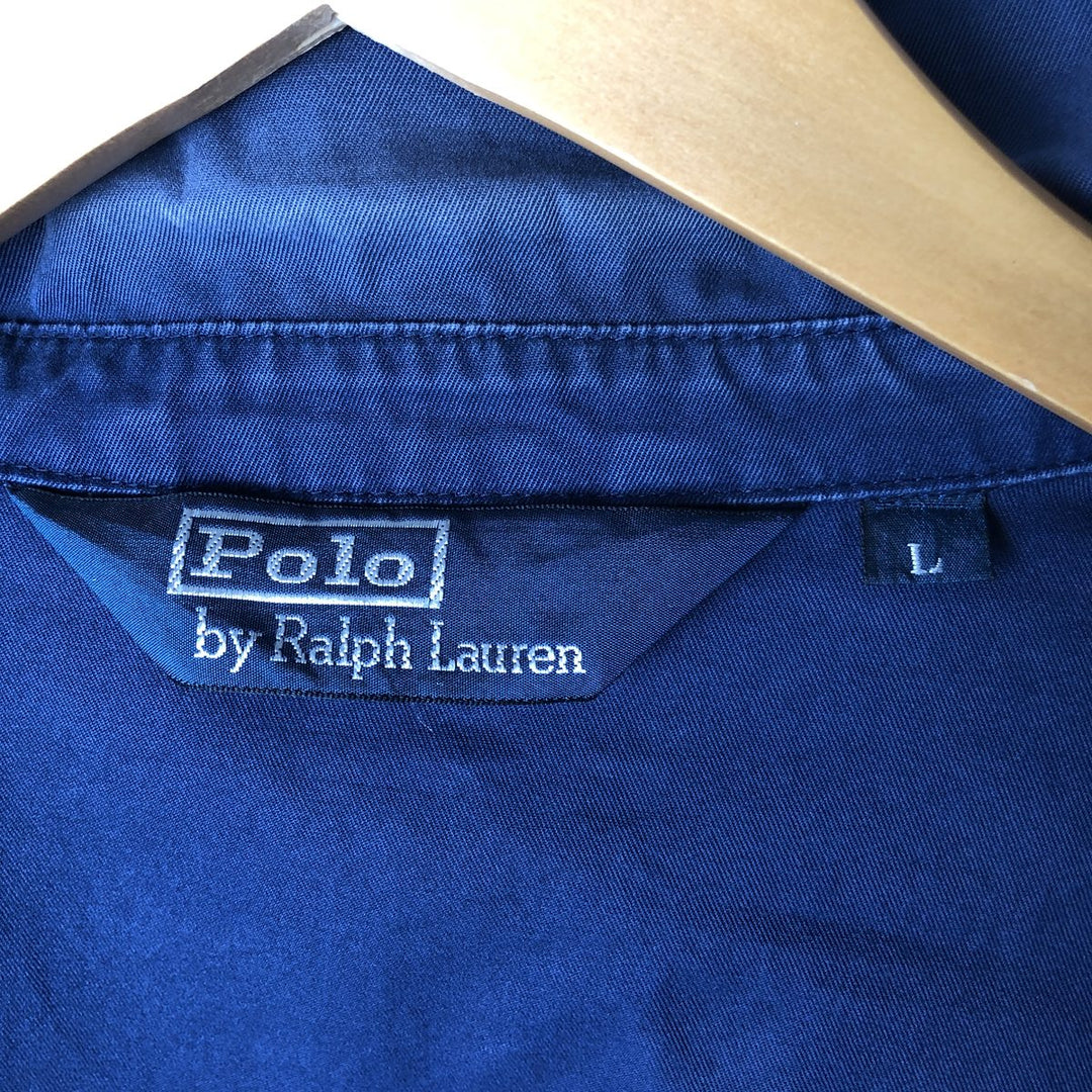 Ralph Lauren POLO by Ralph Lauren Swing Top Sports Jacket Men's L size cotton navy blue type Vintage Second Hand