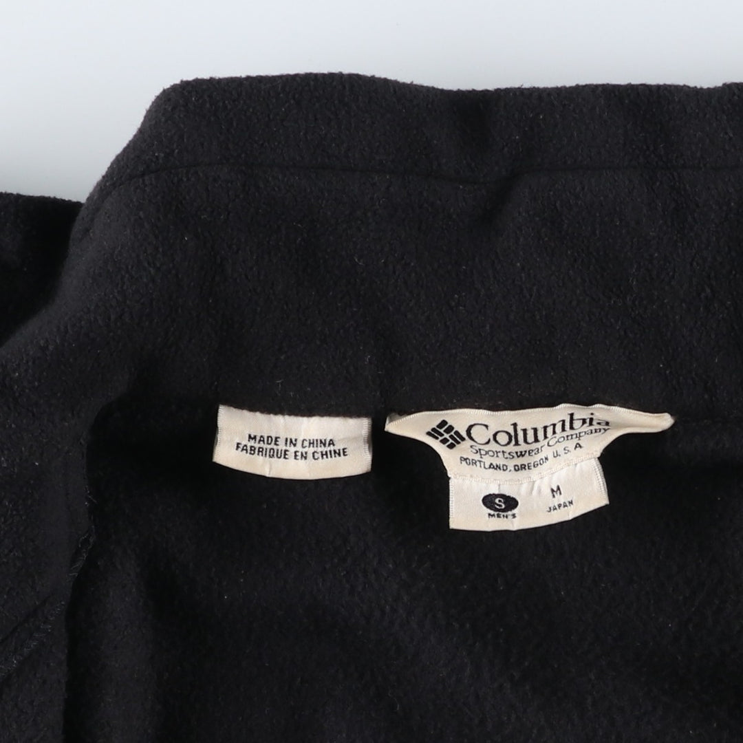 90s-00'S Vintage Columbia Fleece Jacket, Men's Size Small polyester black type Vintage Second Hand