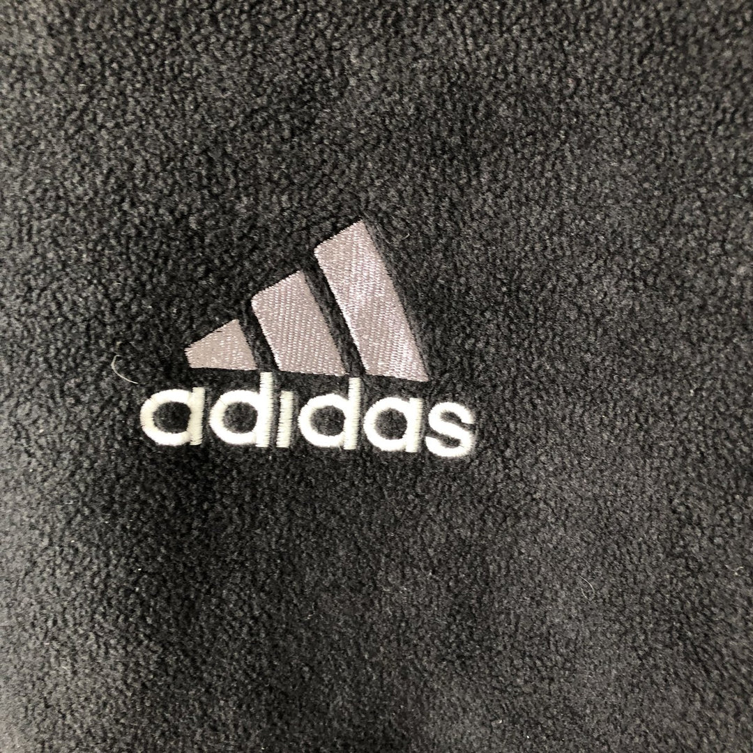 2000'S Adidas fleece sweatshirt, men's size XL polyester black type Vintage Second Hand