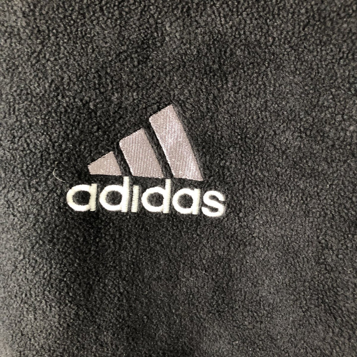 2000'S Adidas fleece sweatshirt, men's size XL polyester black type Vintage Second Hand
