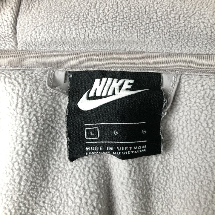 Nike Women's Large Fleece Full-Zip Hoodie polyester gray type Vintage Second Hand