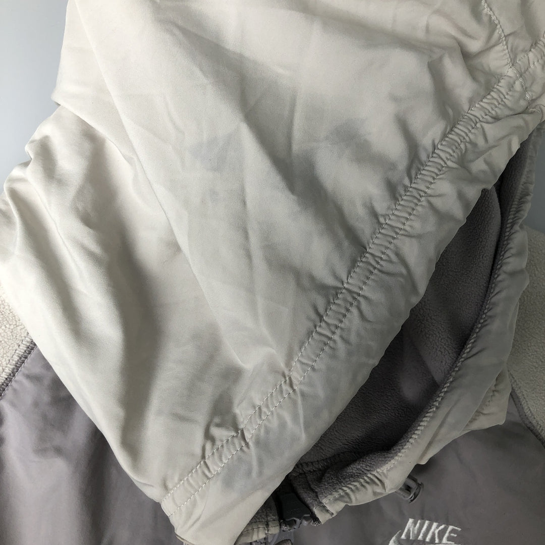 Nike Women's Large Fleece Full-Zip Hoodie polyester gray type Vintage Second Hand
