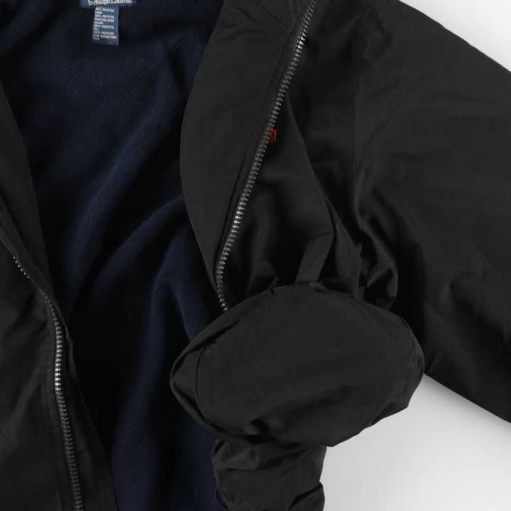 Ralph Lauren POLO by Ralph Lauren padded puffer jacket, men's size L polyester black type Vintage Second Hand