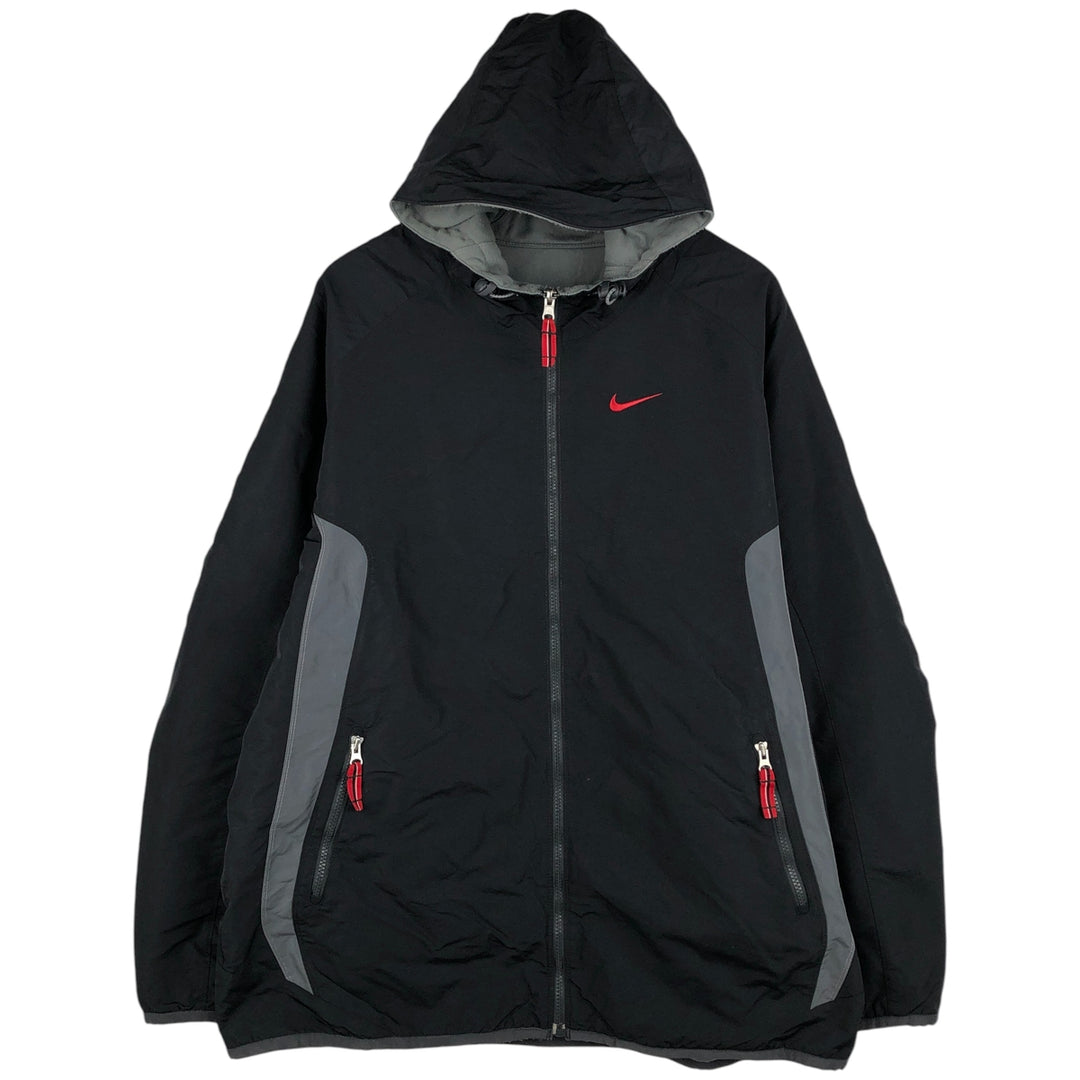 00'S Nike reversible nylon parka, men's XL size Nylon black type Vintage Second Hand