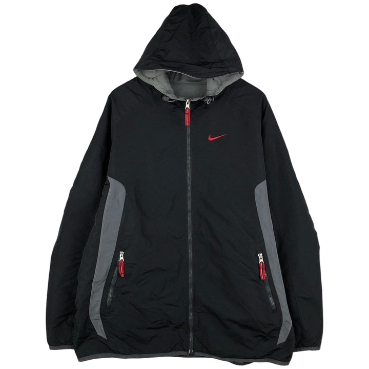00'S Nike reversible nylon parka, men's XL size Nylon black type Vintage Second Hand