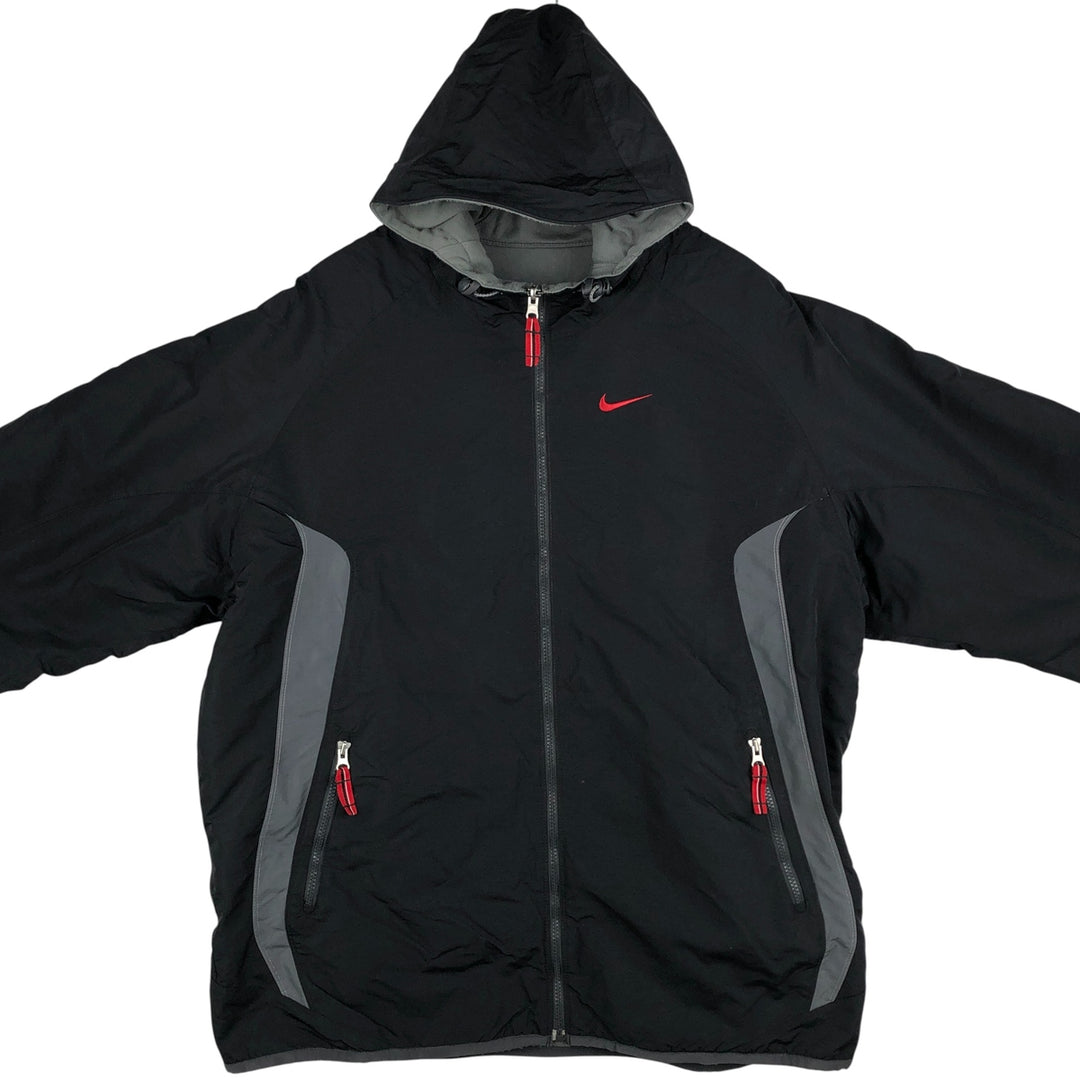 00'S Nike reversible nylon parka, men's XL size Nylon black type Vintage Second Hand