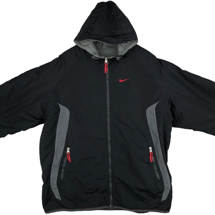 00'S Nike reversible nylon parka, men's XL size Nylon black type Vintage Second Hand