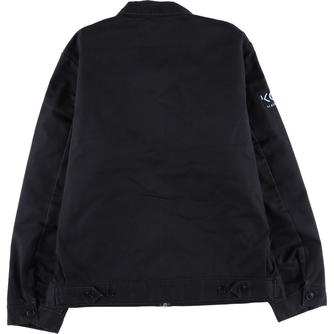Dickies padded work jacket, men's size L polyester black type Vintage Second Hand