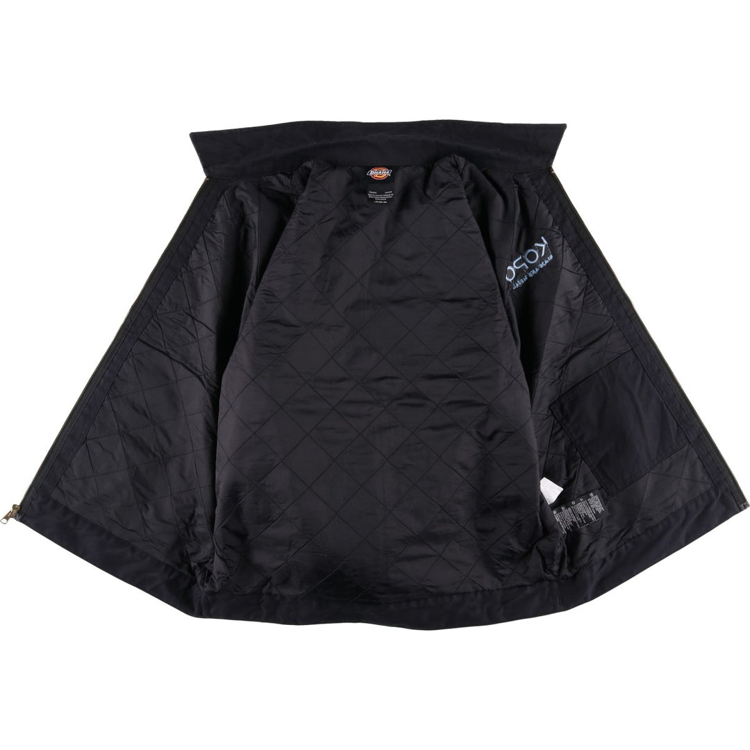 Dickies padded work jacket, men's size L polyester black type Vintage Second Hand