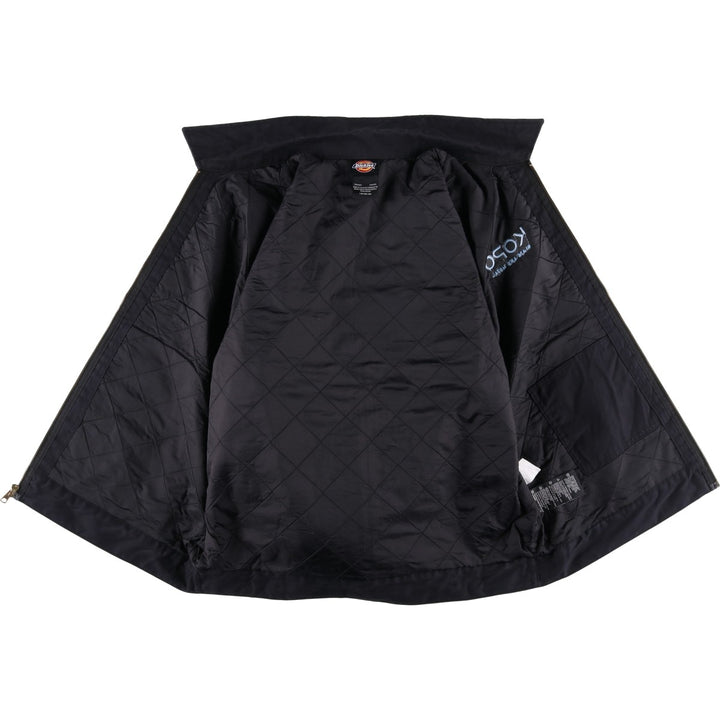 Dickies padded work jacket, men's size L polyester black type Vintage Second Hand