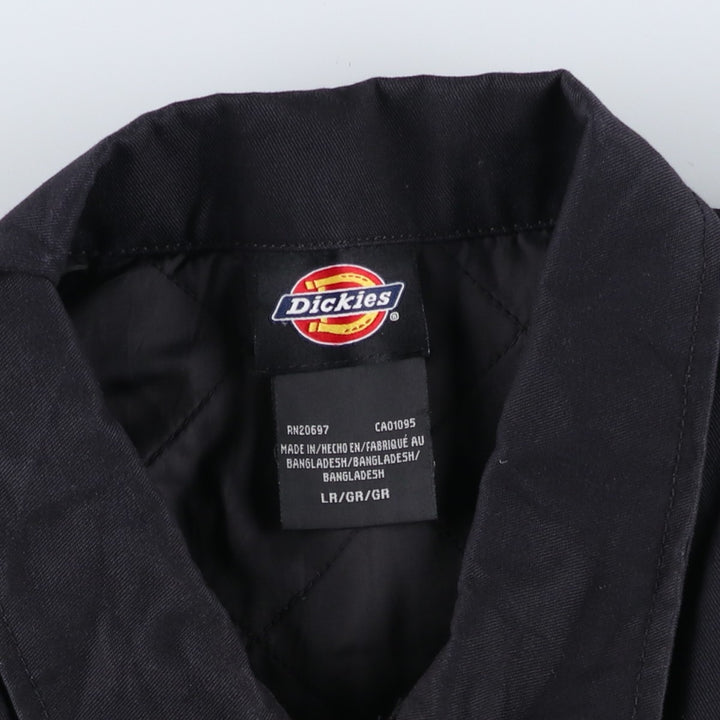 Dickies padded work jacket, men's size L polyester black type Vintage Second Hand