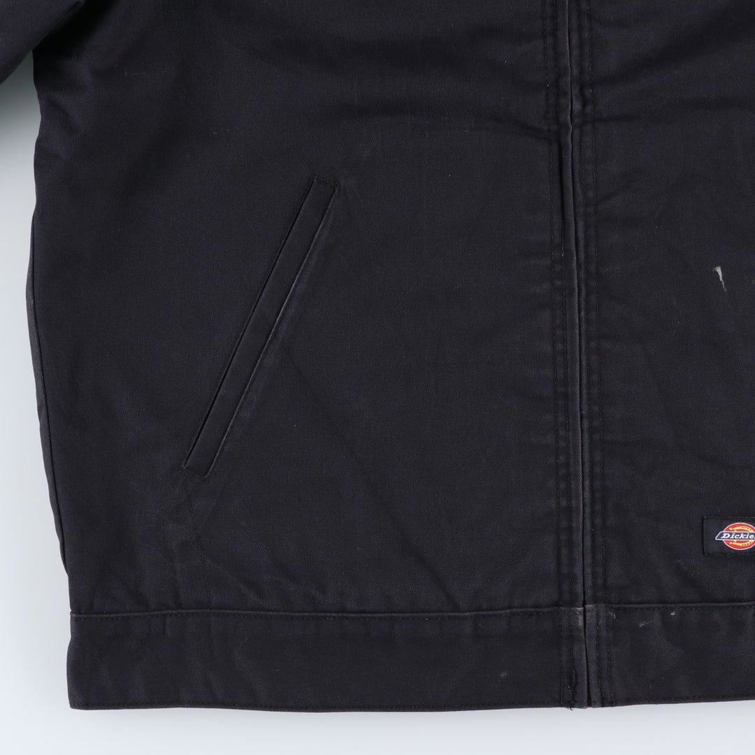 Dickies padded work jacket, men's size L polyester black type Vintage Second Hand