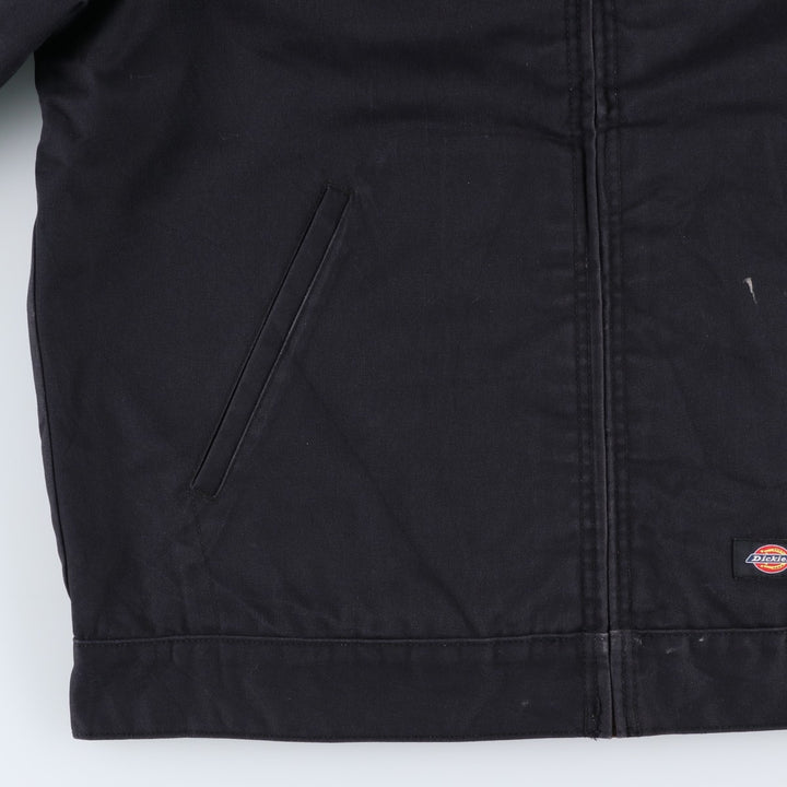 Dickies padded work jacket, men's size L polyester black type Vintage Second Hand