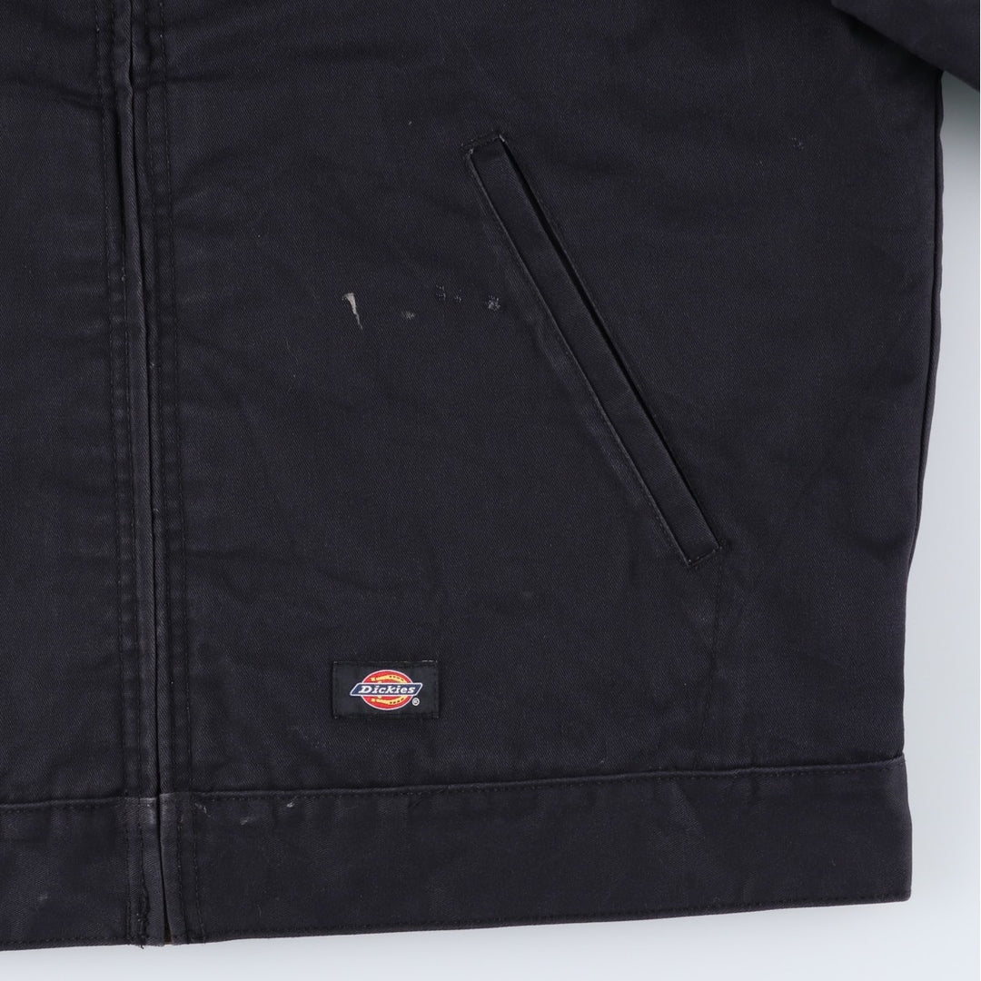 Dickies padded work jacket, men's size L polyester black type Vintage Second Hand