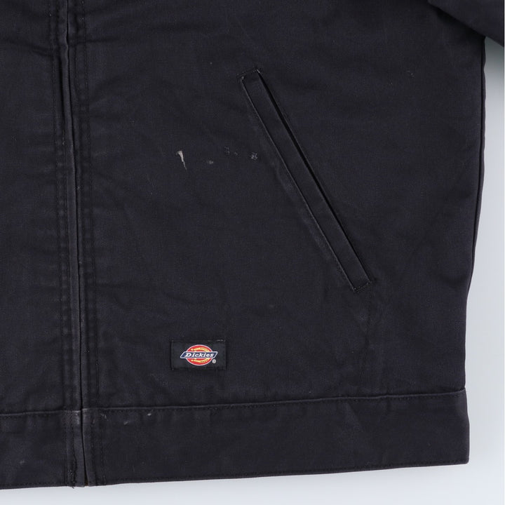 Dickies padded work jacket, men's size L polyester black type Vintage Second Hand