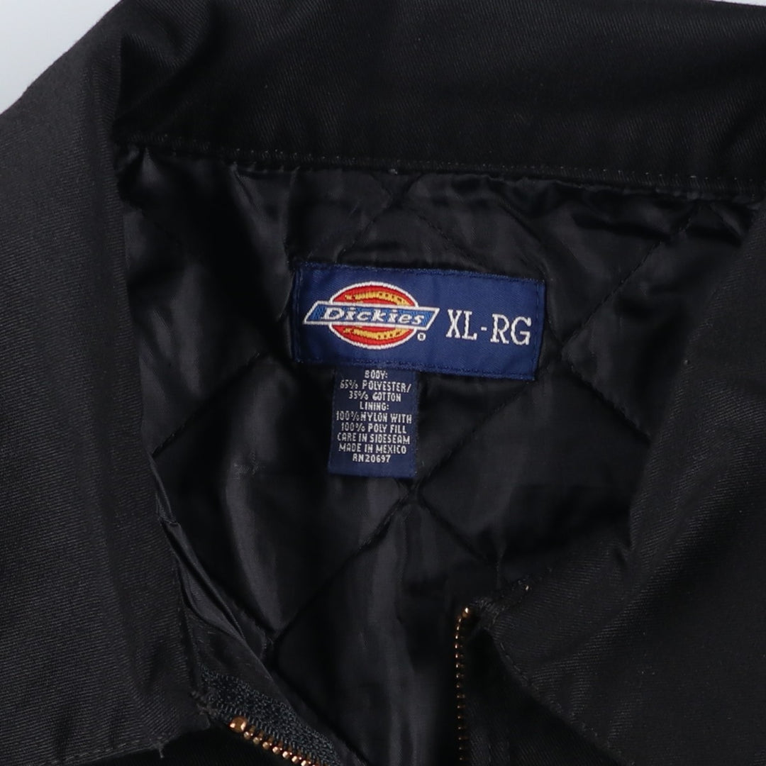 Dickies padded work jacket, men's size XL polyester black type Vintage Second Hand