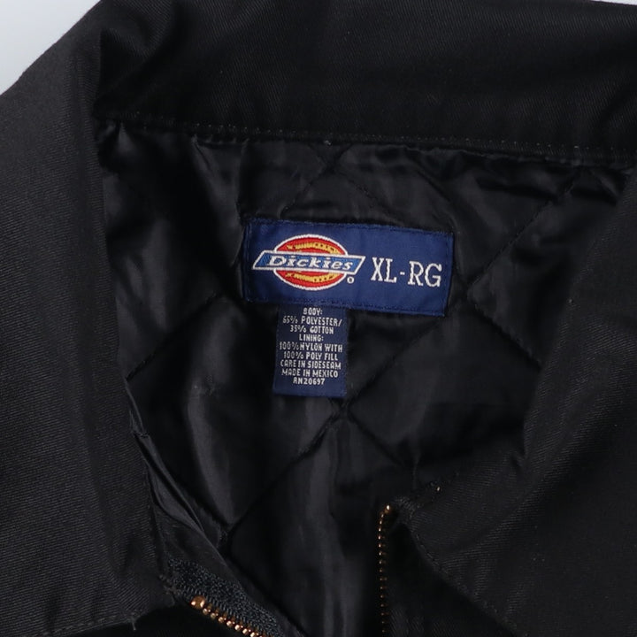 Dickies padded work jacket, men's size XL polyester black type Vintage Second Hand
